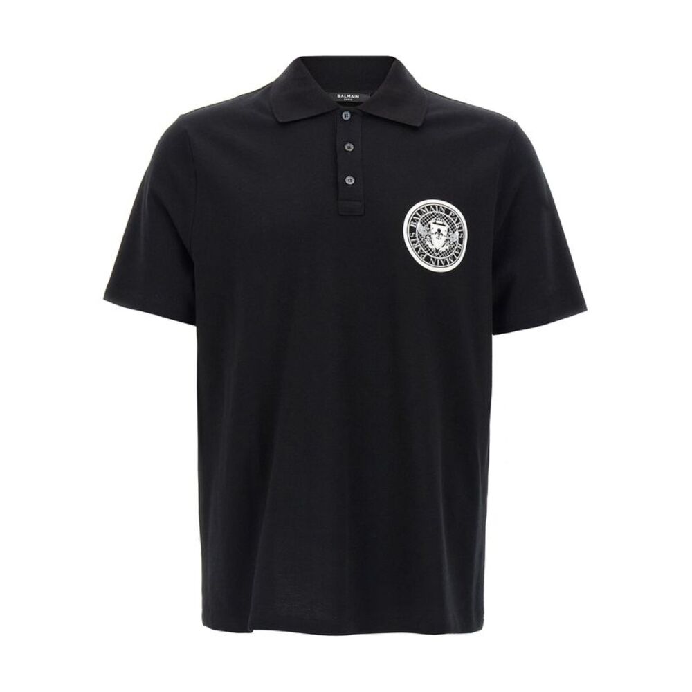 Balmain Bicolor Cotton Polo Men's Shirt